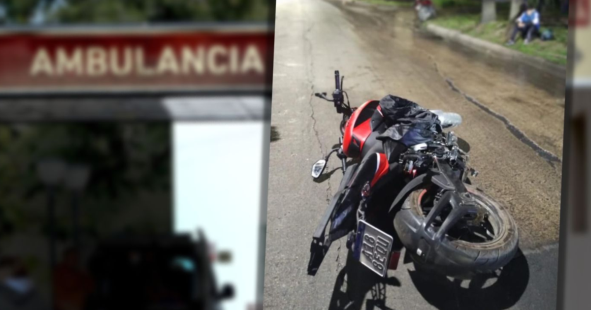 Un grave accidente entre dos motos terminó con dos personas internadas