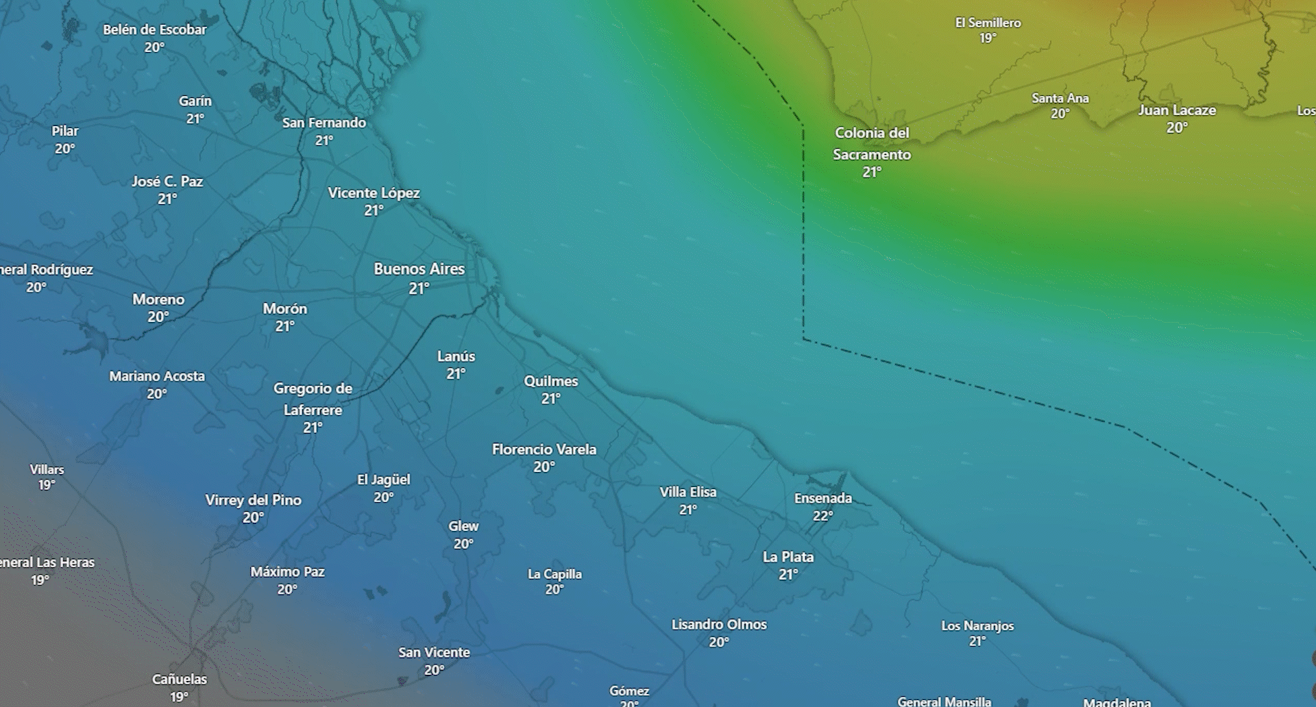 ¿a que hora llegarian las tormentas anunciadas para la plata y para cuando se espera lo peor?