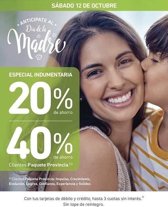 El Banco Provincia Lanzó Un Descuento Especial Para Anticiparse Al Día De La Madre 0990