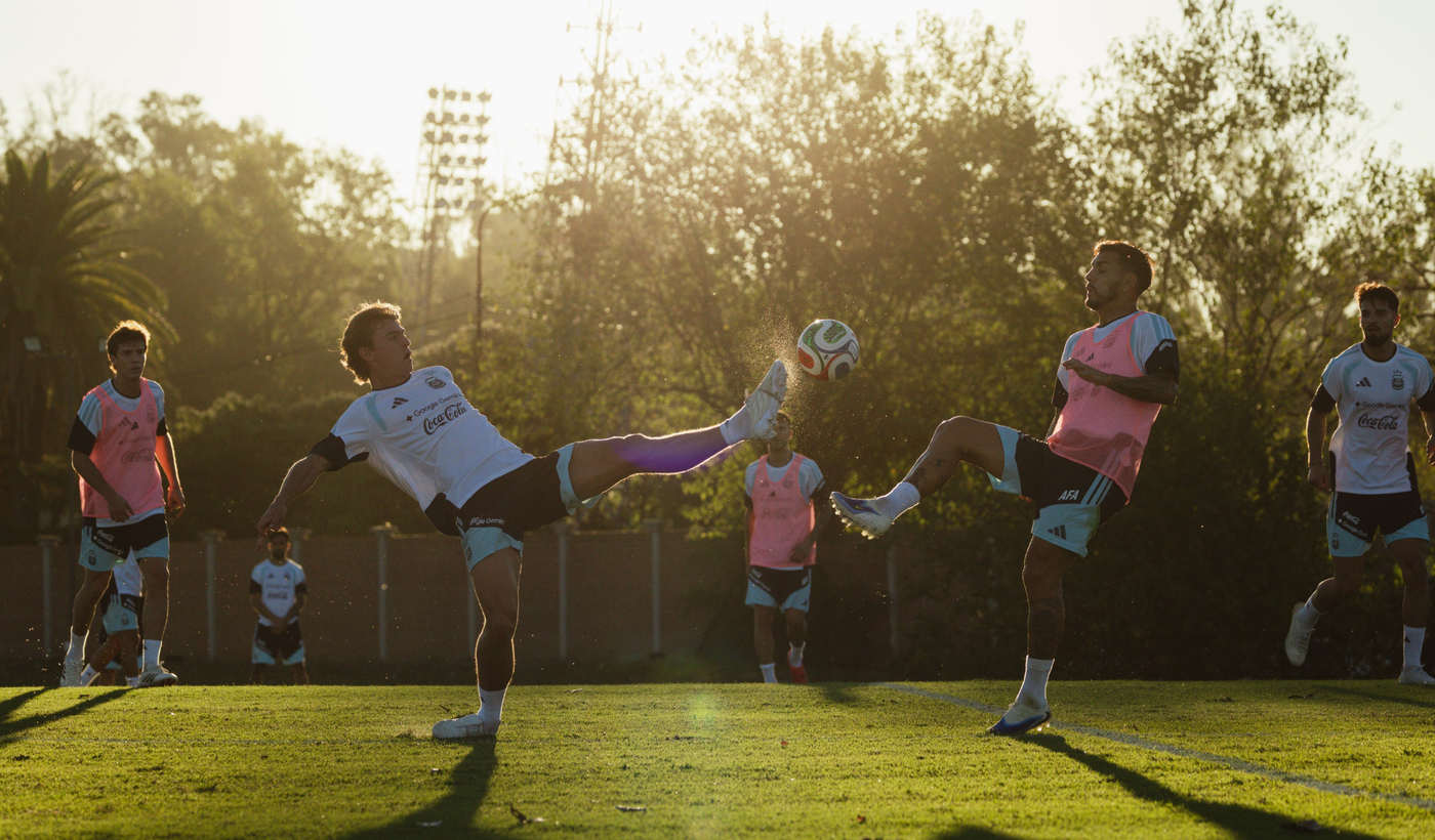 La Selección argentina inició los entrenamientos.