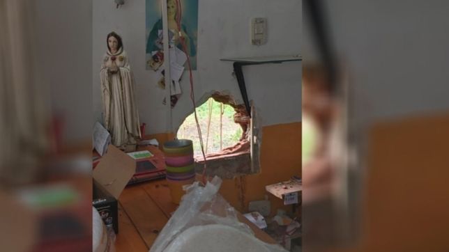 hicieron un boquete y desvalijaron una casa de limpieza de la plata: no quedo nada
