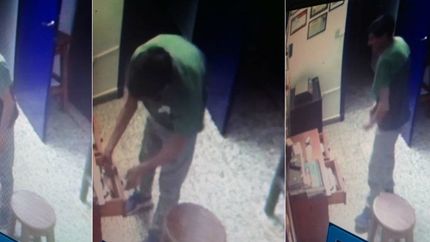 De madrugada y con total impunidad, un hombre desvalijó una veterinaria de La Plata