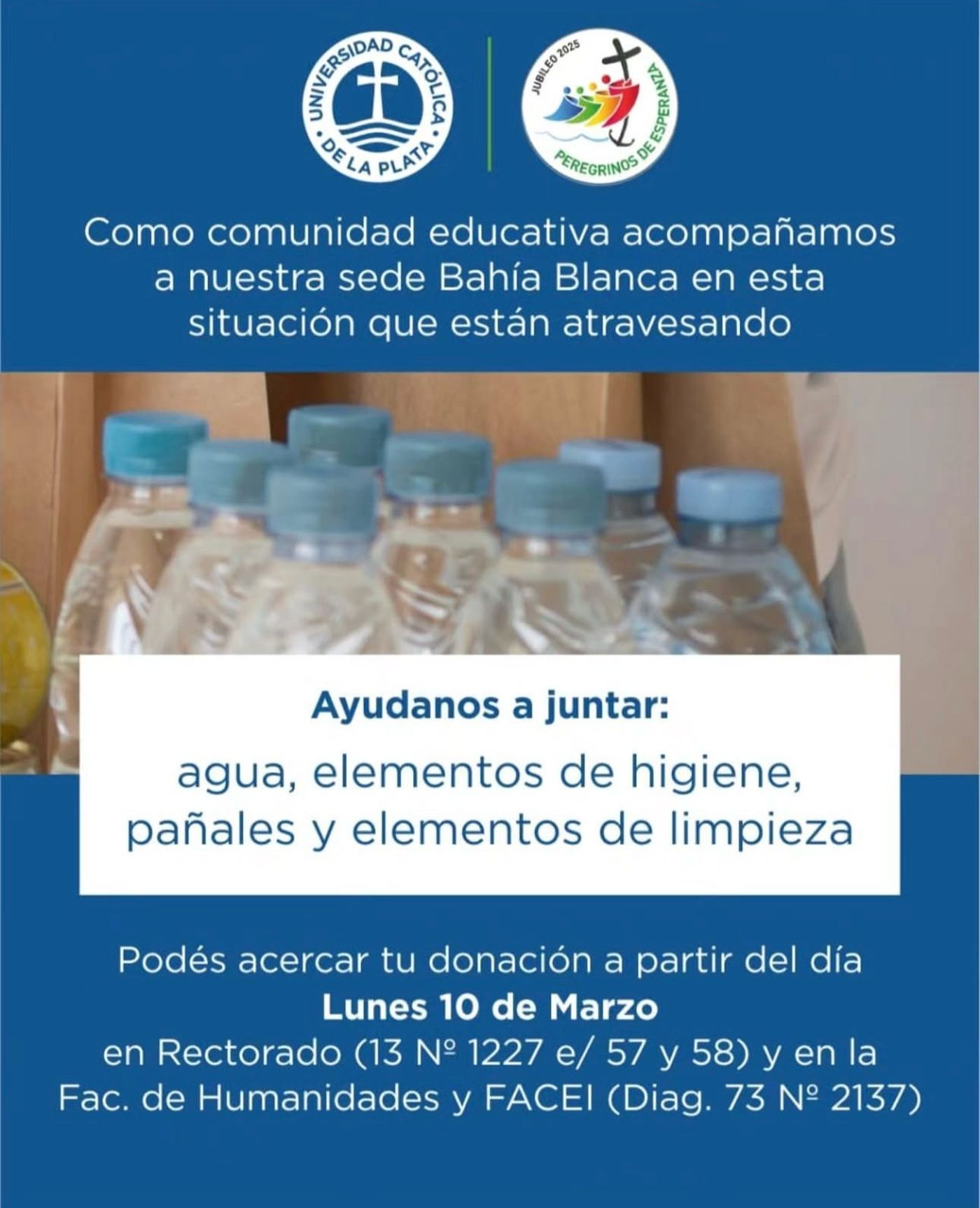 La UCALP ayudará a los damnificados de Bahía Blanca.