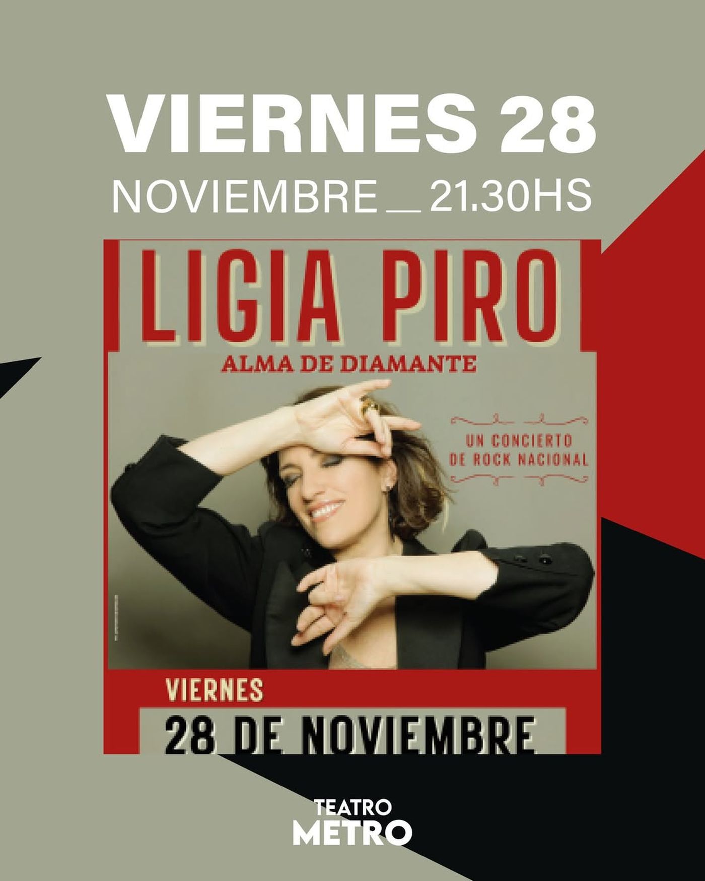 Ligia Piro rememora los clásicos del rock en el Teatro Metro