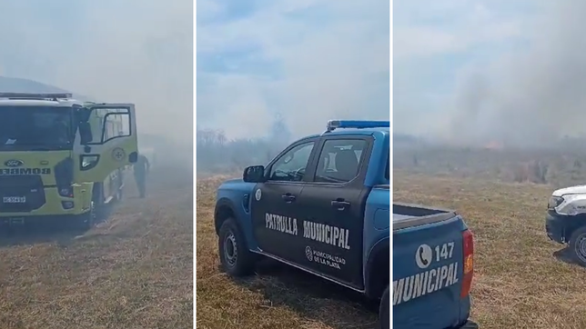 un incendio desatado por la quema de basura en la megatoma de los hornos puso en peligro varias casas