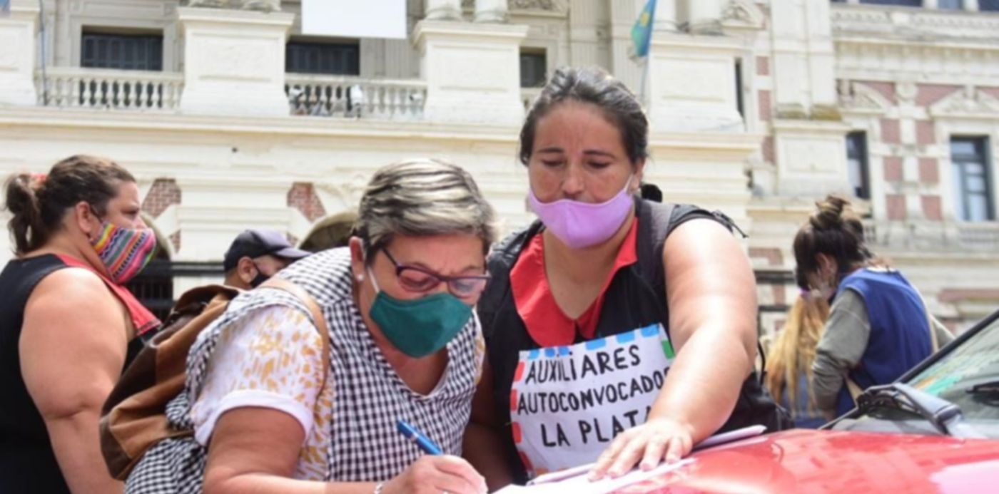 Protesta de auxiliares docentes