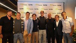 etcheverry y veron coincidieron en un evento antes del debut del platense en el miami open