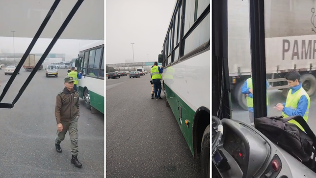 fuerte operativo en la autopista para impedir que los micros lleguen al congreso