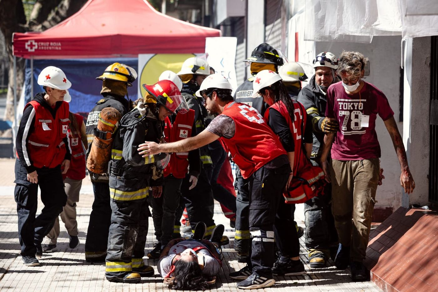Simulacro Cruz Roja La Plata (4)