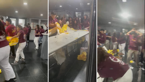 Militantes de Franja Morada vandalizaron la mesa de una agrupación opositora en Económicas Militantes de Franja Morada vandalizaron la mesa de una agrupación opositora en Económicas