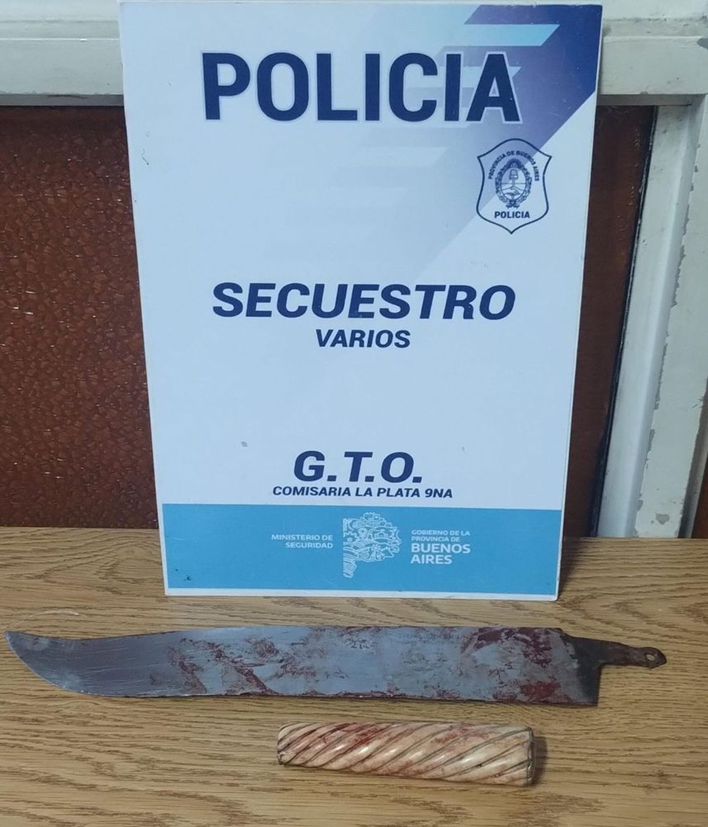 La cuchilla usada durante el ataque en La Plata