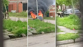 desarman autos en tolosa y los prenden fuego a plena luz del dia ante la vista de los vecinos