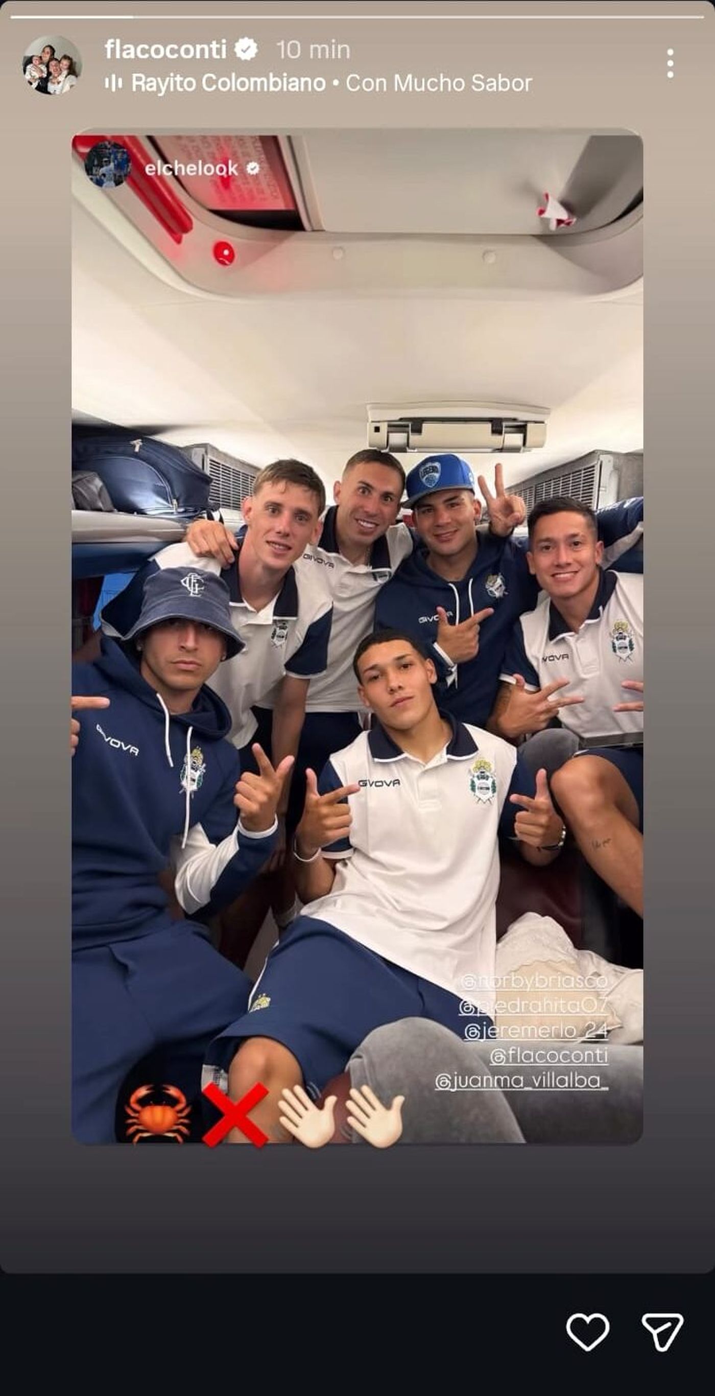 La publicación de Germán Conti.