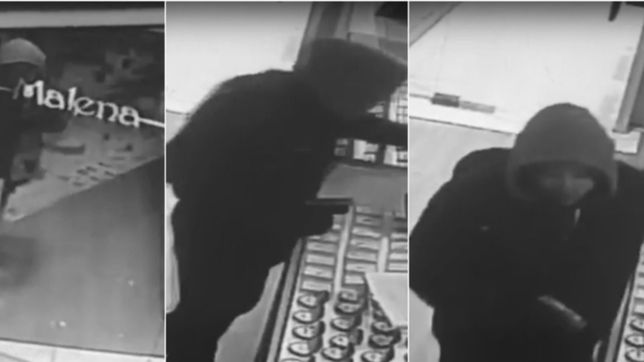 asi encanonaron a una embarazada de 7 meses para robar en su joyeria del centro platense