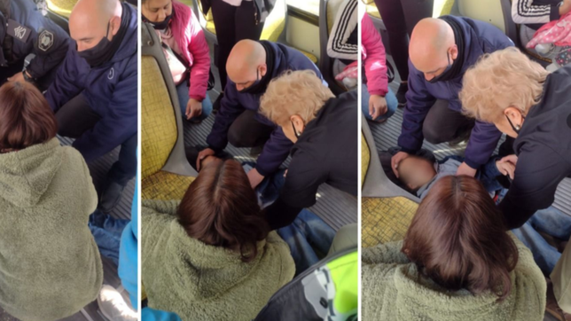 el inspector de un micro de la plata le salvo la vida a un nene que se descompenso