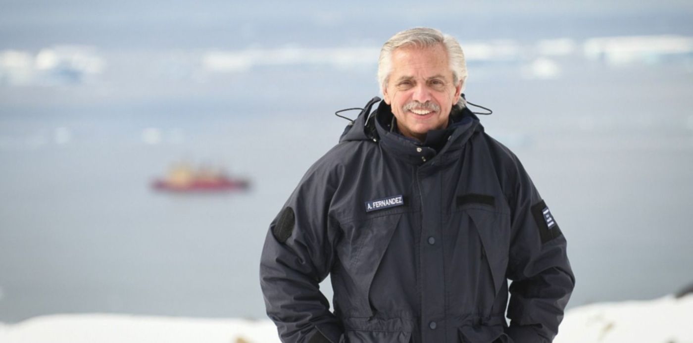 Alberto Fernández en la Antártida