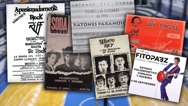 lanzan una campana en redes para recopilar afiches de shows historicos en el polideportivo de gimnasia