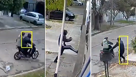 Motochorros rompieron a patadas la puerta de una casa de Tolosa a plena luz del día Motochorros rompieron a patadas la puerta de una casa de Tolosa a plena luz del día