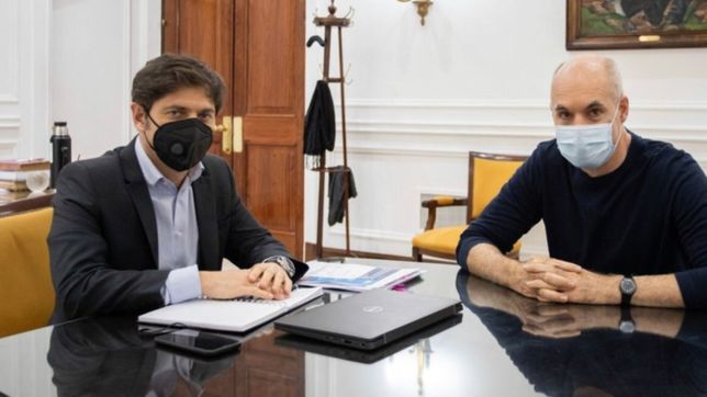 kicillof y rodriguez larreta se reunen para definir como seguira la cuarentena en el amba