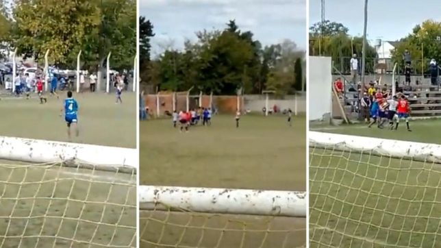 video: gritos, pinas y conmocion en un partido de juveniles de la liga amateur platense