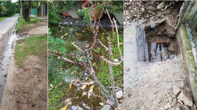 una vecina exploto contra absa: tengo una catarata de agua potable en la puerta de mi casa