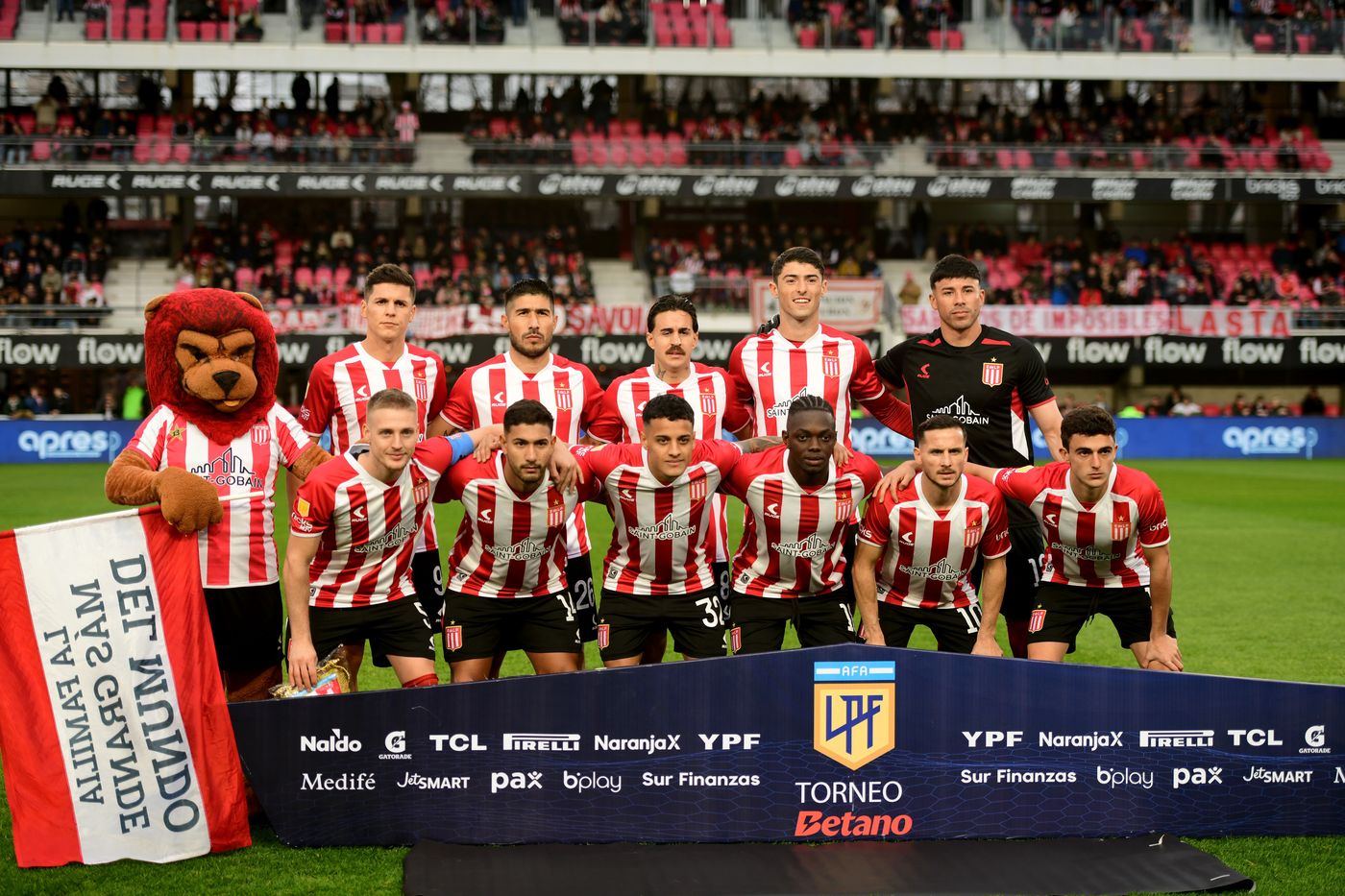 La formaci&oacute;n de Estudiantes que alist&oacute; ante Uni&oacute;n, con Mat&iacute;as Mansilla en el arco.