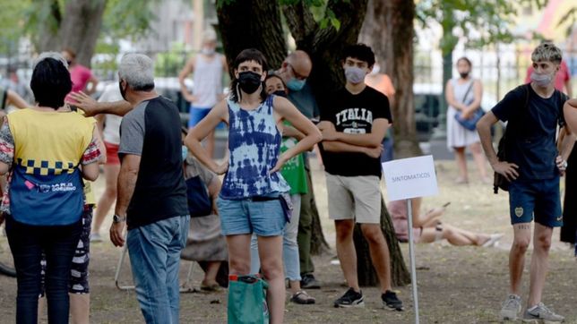 trasladaron una posta de hisopados hacia el parque saavedra y hubo alta demanda