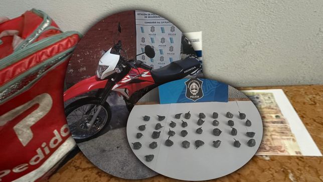simulaba ser un repartidor y los sorprendieron con cocaina fraccionada para la venta