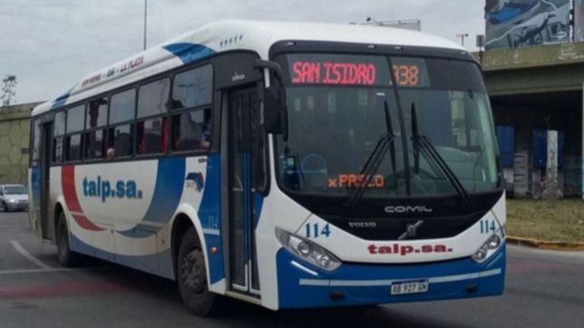 un paro de micros afecta el servicio del talp este viernes