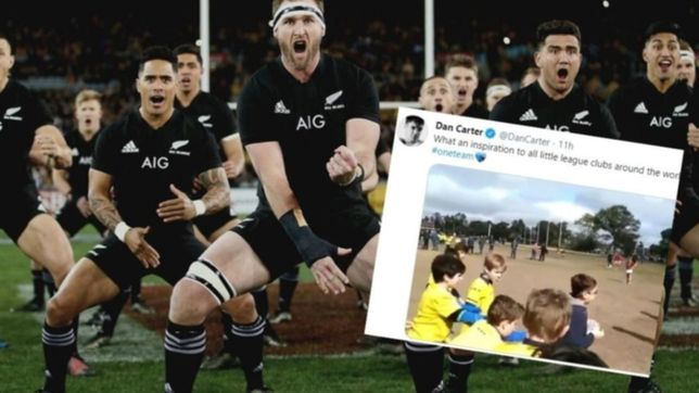 una figura de los all blacks se emociono y compartio un video de la plata rugby