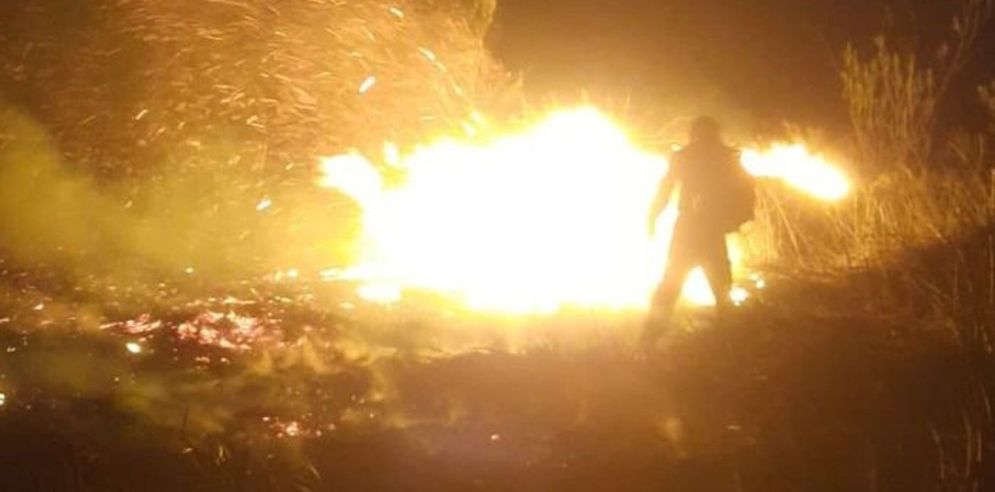 Incendio en la Reserva de Punta Lara