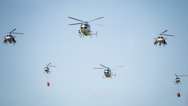 varios helicopteros sobrevolaron los cielos de la plata y sorprendieron a los vecinos