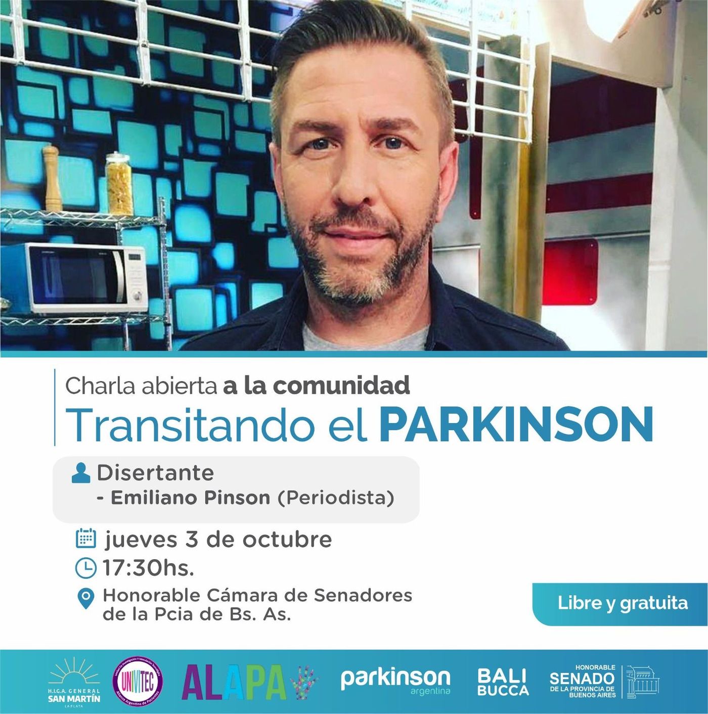 Emiliano Pinsón dará una charla en La Plata.