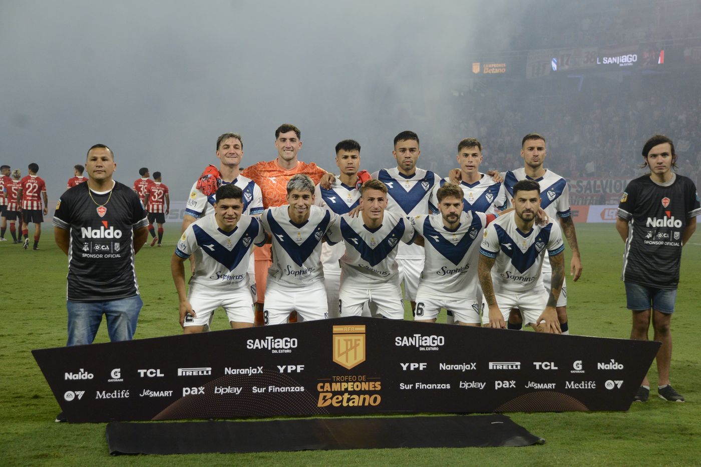 La formación de Vélez ante Estudiantes. La formación de Vélez ante Estudiantes.