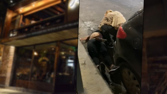 video: un joven fue atacado por patovicas en bye henry y quedo tendido en el suelo