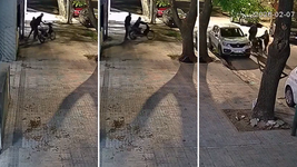 dos ladrones entraron a una casa en la plata para robar una moto y quedaron grabados dos ladrones entraron a una casa en la plata para robar una moto y quedaron grabados