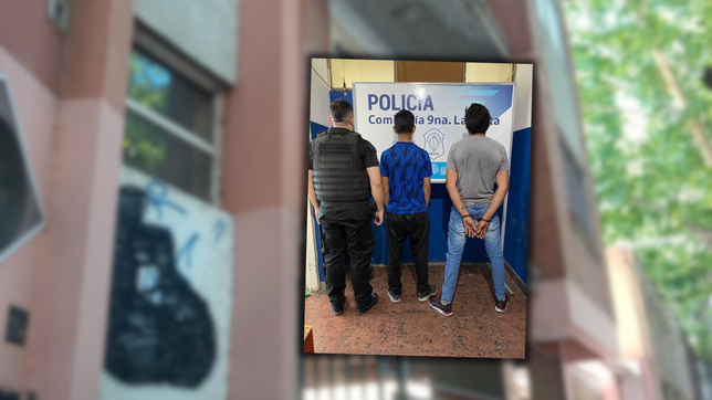dos hombres arana dieron un golpe en un edificio de la plata y se robaron cinco camisetas de estudiantes