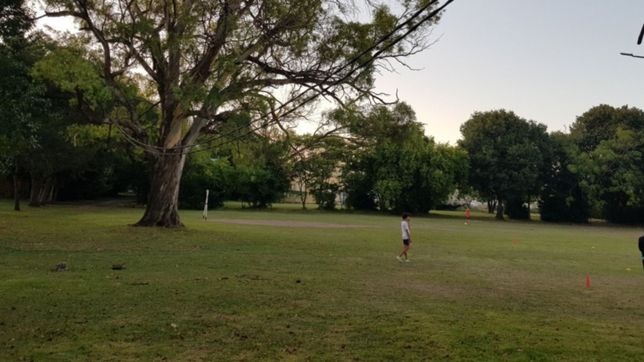el video que muestra los cables de edelap bajos en una cancha del parque san martin