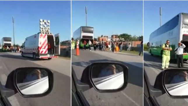 video: un micro del explaza dejo varados a decenas de vecinos en plena autopista la plata-buenos aires