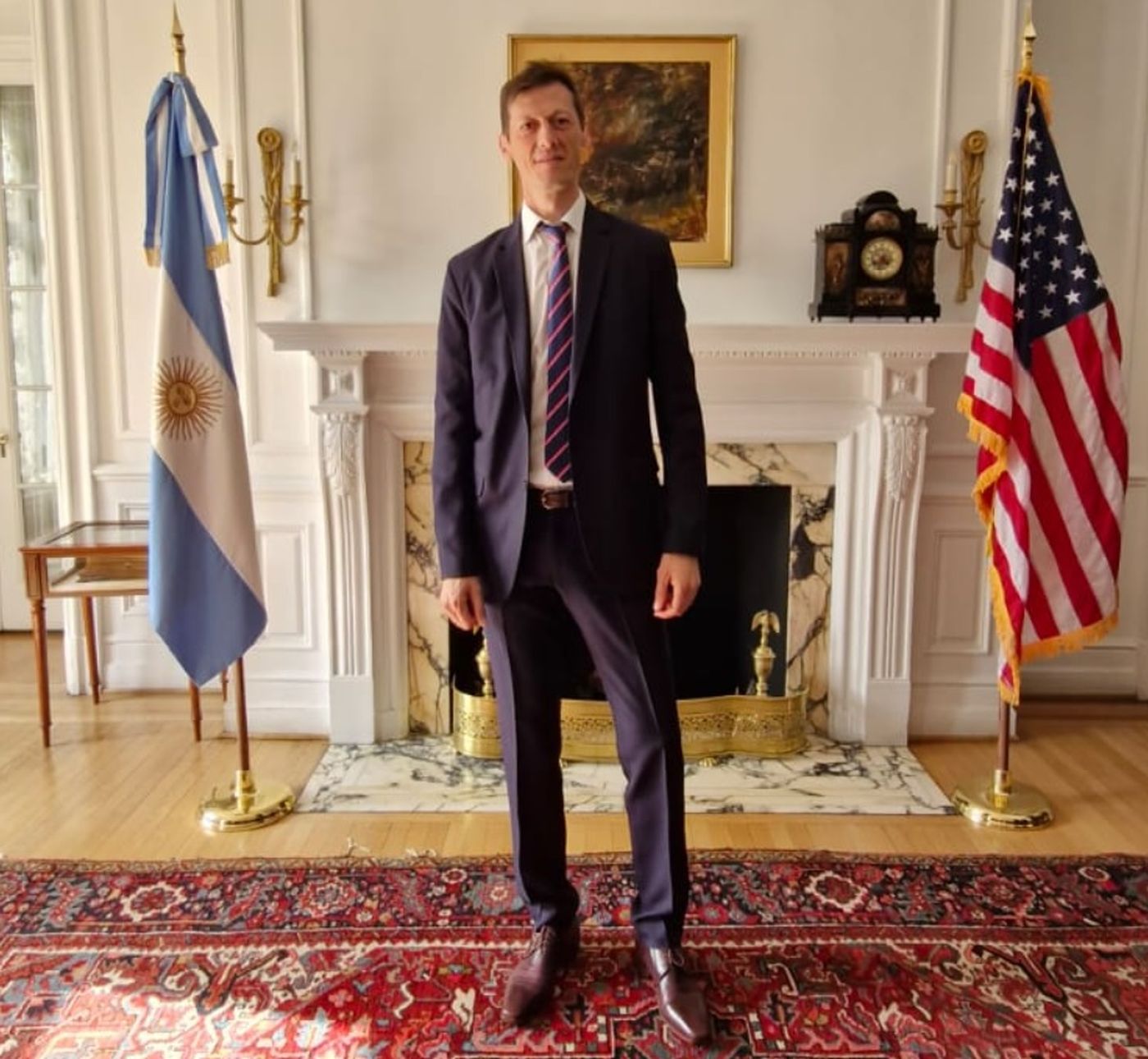 Martín Bolpe, el abogado oriundo de La Plata, durante su visita a Estados Unidos.