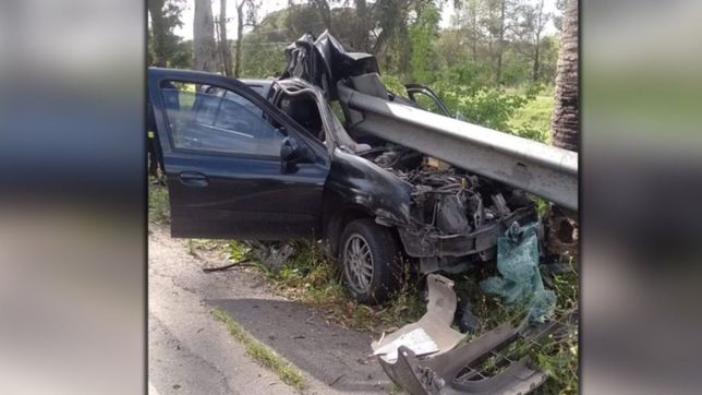 al borde de la tragedia: conductor se incrusto contra el guardarrail y se salvo de milagro