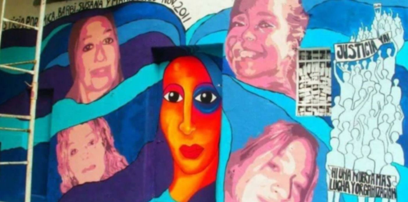 Cuádruple femicidio La Loma mural