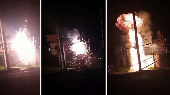 video: exploto un transformador y decenas de vecinos se quedaron sin luz