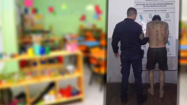 un exhibicionista mostro sus partes frente a un jardin de infantes de la plata