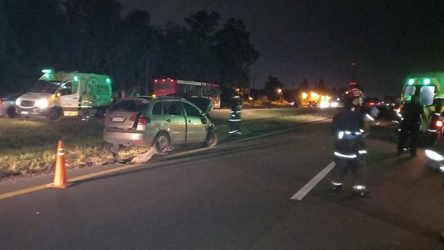 espectacular triple choque en la ruta 2: nueve personas resultaron heridas