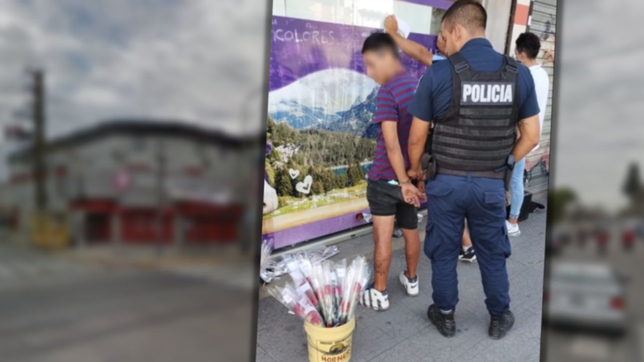 buscaban a un falso policia por robo y cayo vendiendo flores por san valentin en la plata