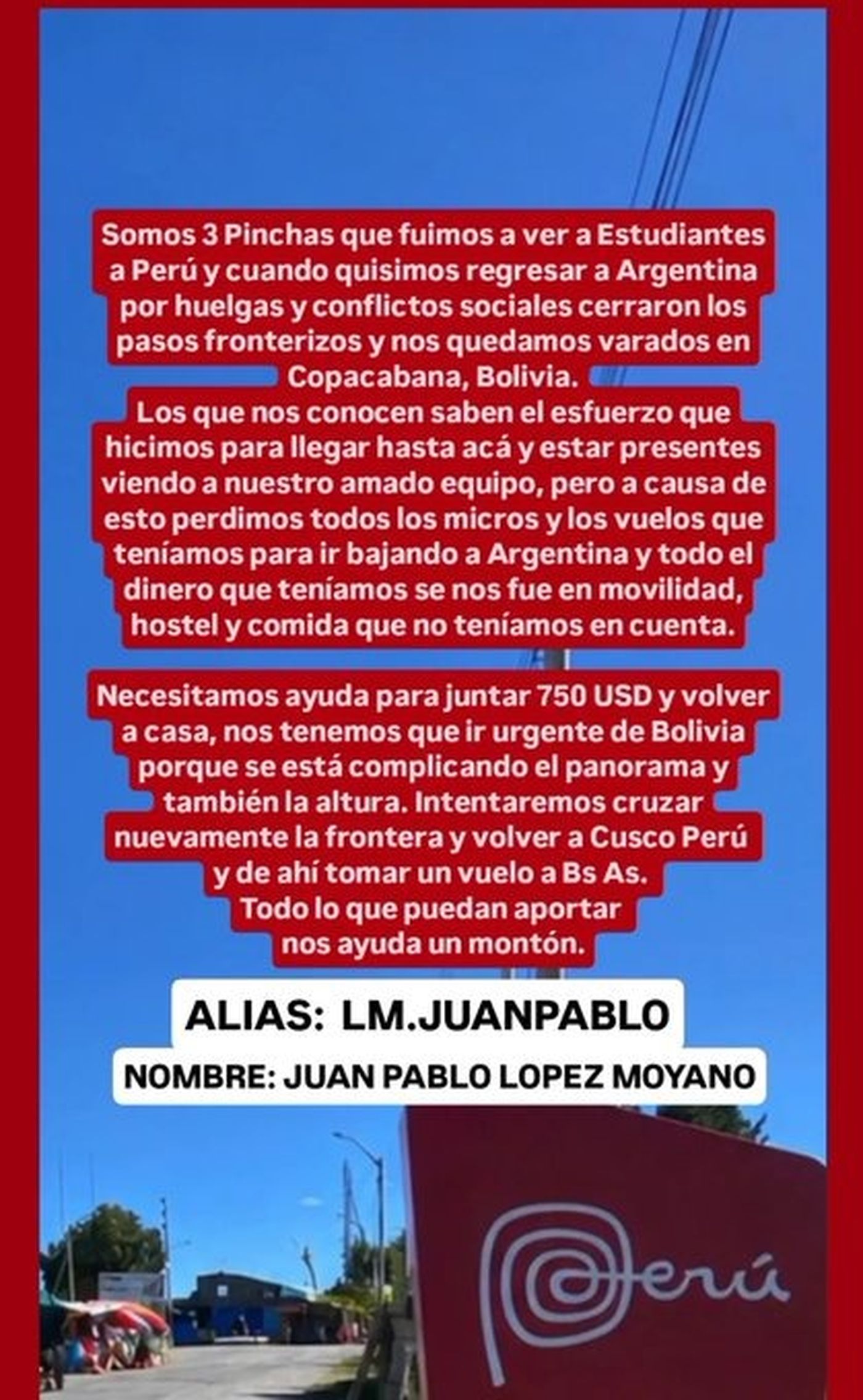 El pedido de los hinchas de Estudiantes.