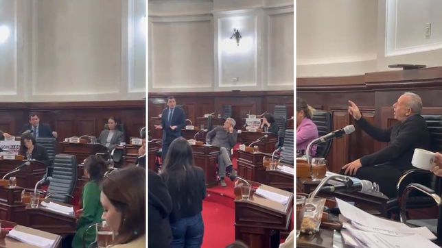 dos concejales de la plata se pelearon a los gritos tras los incidentes en el congreso
