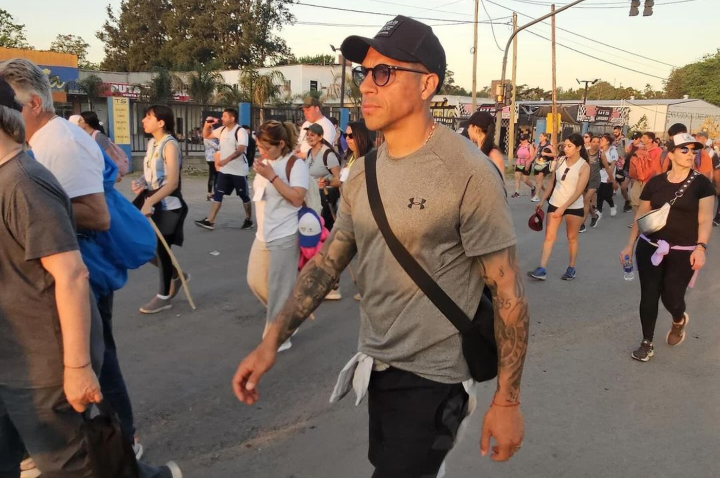 Enzo Pérez en la peregrinación a Luján Enzo Pérez en la peregrinación a Luján