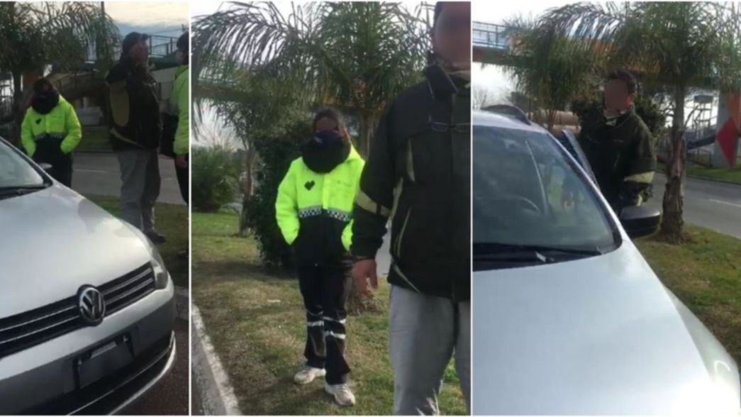 VIDEO: Circulaba sin permiso, lo pararon y amenazó con romperle los huesos a los agentes